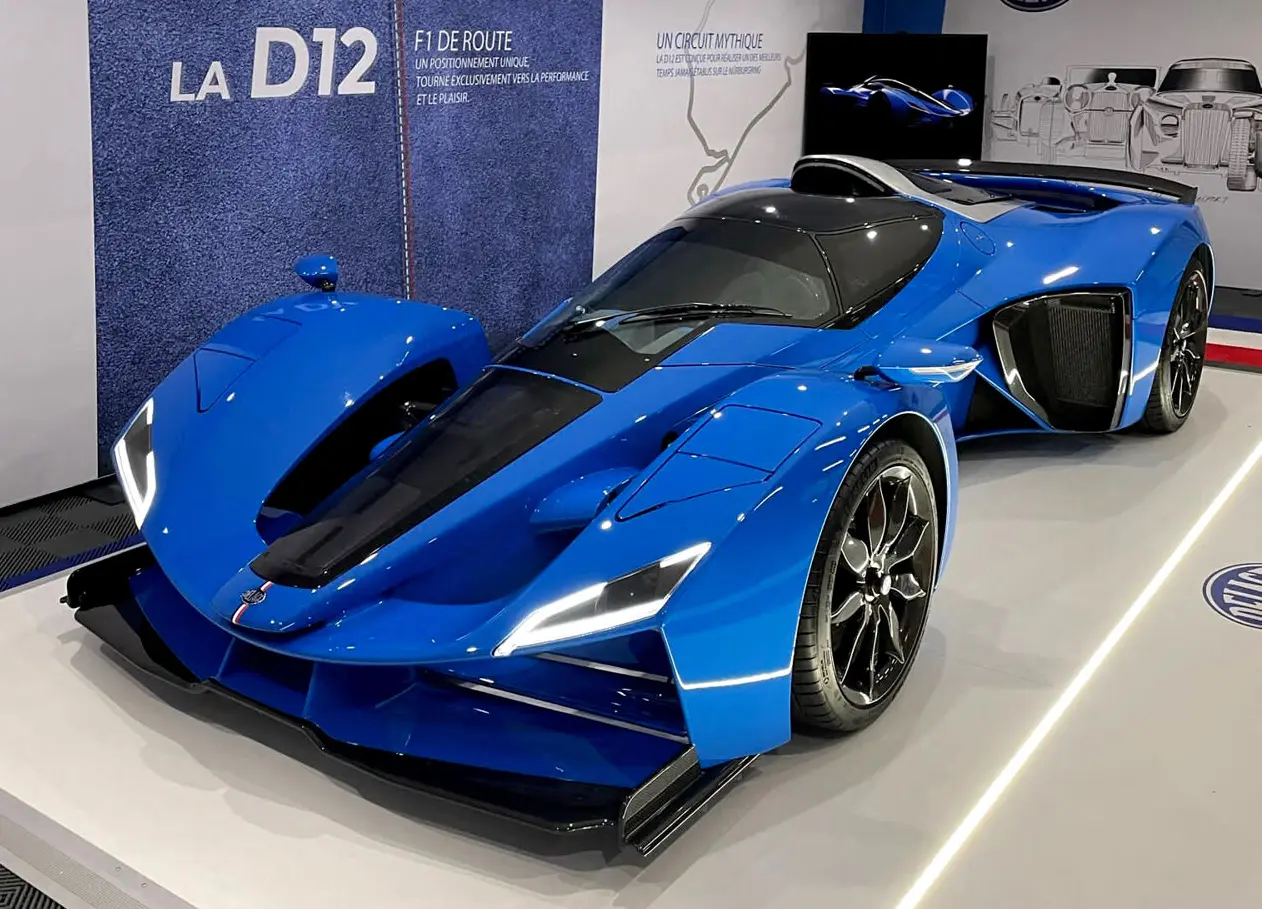 Blue Supercar Front View